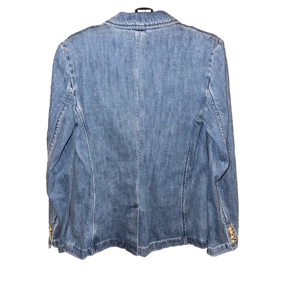 Lauren RALPH LAUREN Classic Denim Blazer & Jacket with Pockets Women Size 10 - Picture 7 of 9